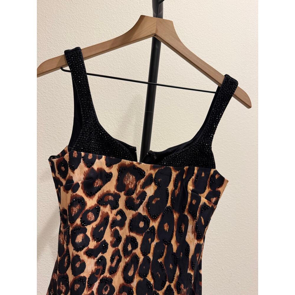 New Seni & Cade leopard print rhinestone dress sz Small - Picture 5 of 7